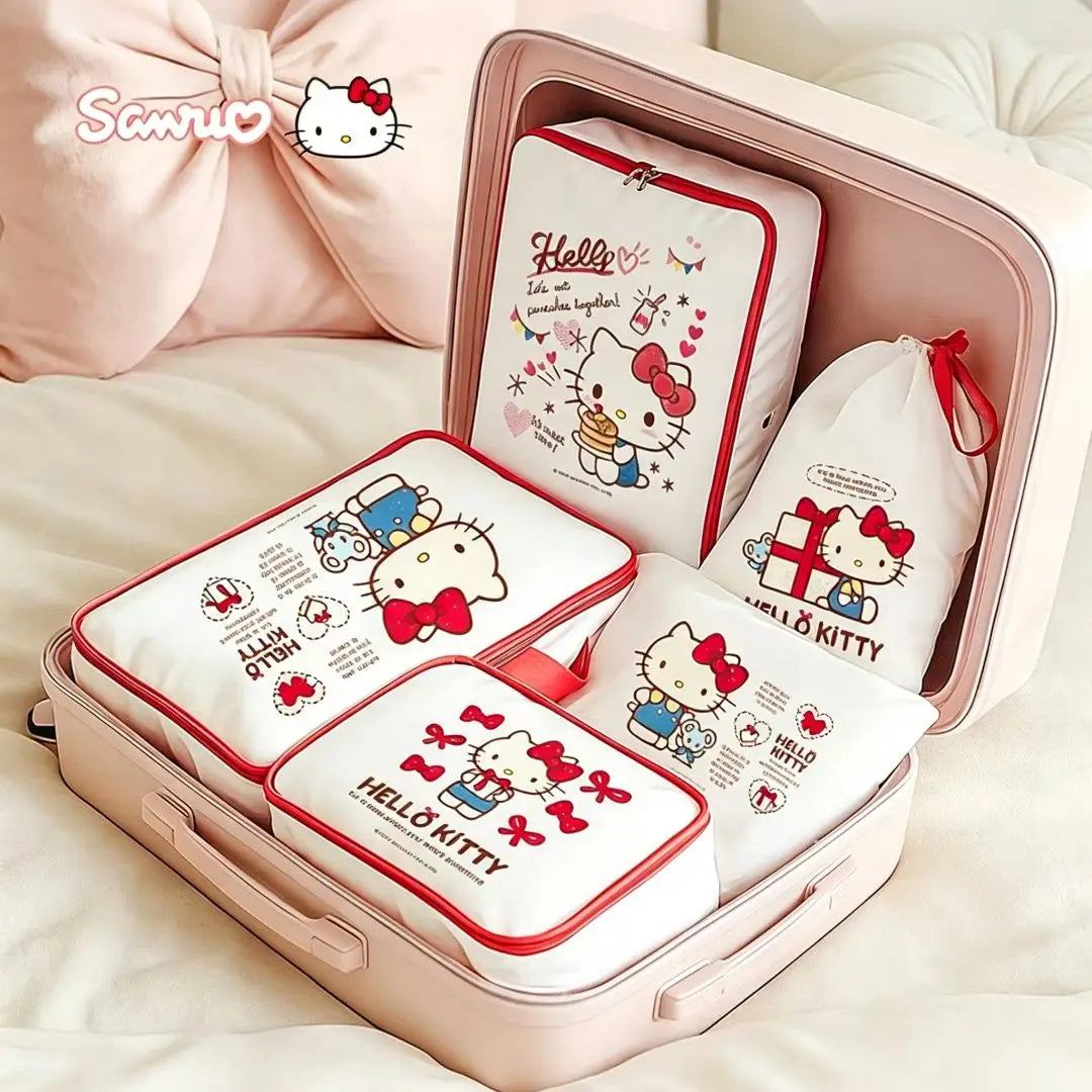 Hello Kitty Travel Packing Cubes Set – Waterproof Storage