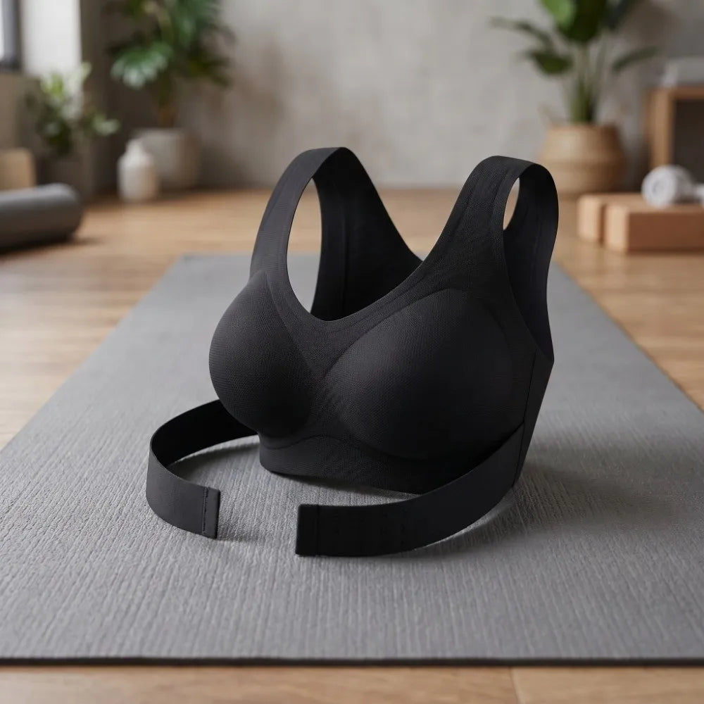 Seamless Wireless Push Up Bra With Cross Back Support