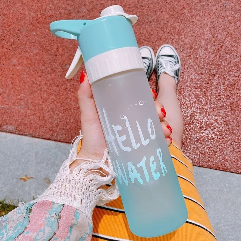 650ml Sports Spray Water Bottle BPA-Free Leak-Resistant