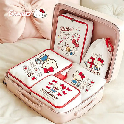Hello Kitty Travel Packing Cubes Set – Waterproof Storage