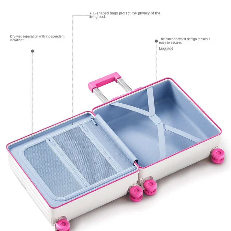 Front-Opening Carry-On Suitcase With Laptop Compartment