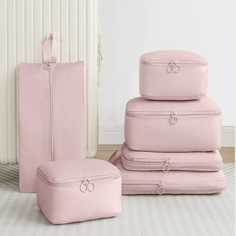 6-Piece Travel Compression Packing Cubes Set for Luggage