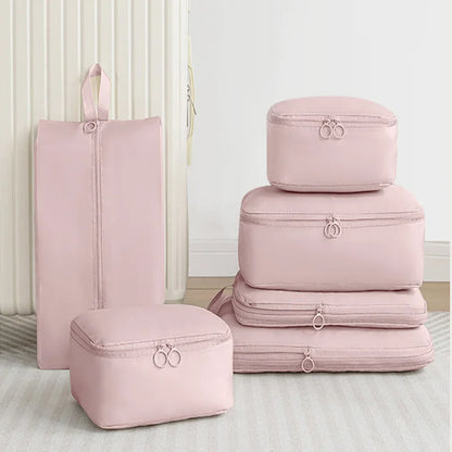 6-Piece Travel Compression Packing Cubes Set for Luggage