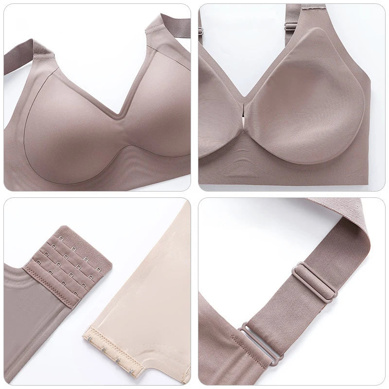Seamless Wireless Push Up Bra for Women Plus Size