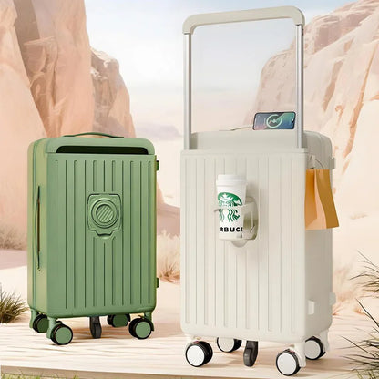 Hard Shell Rolling Suitcase With Lock – Large Capacity