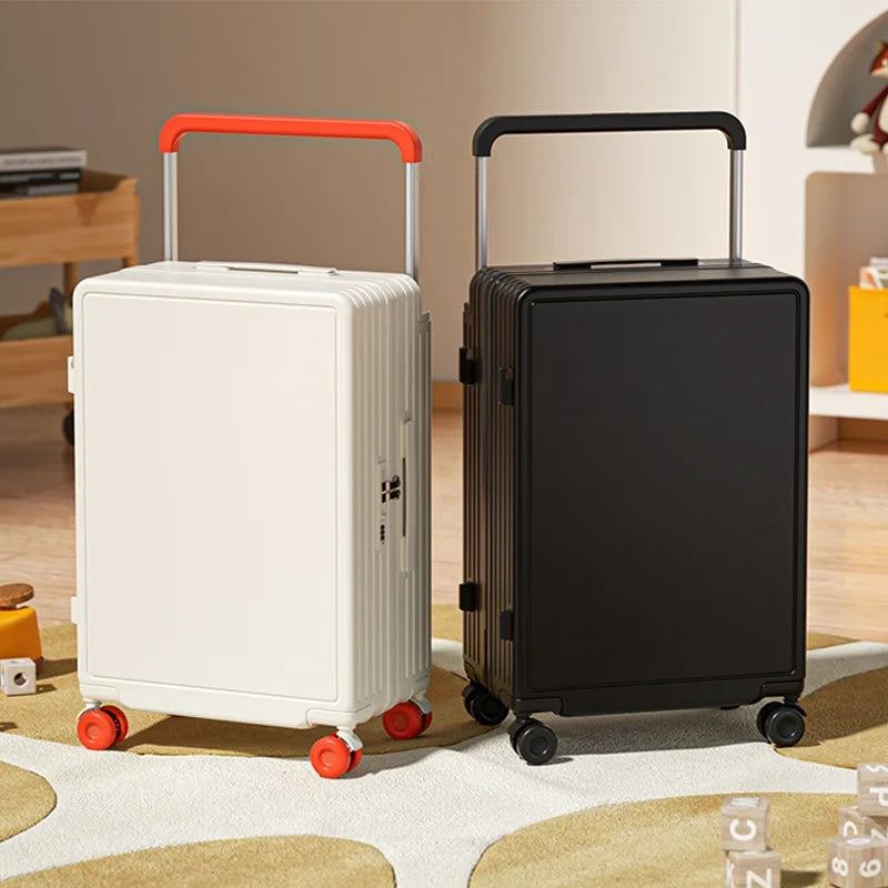 ABS Spinner Carry-On Suitcase With Cup Holder Lock