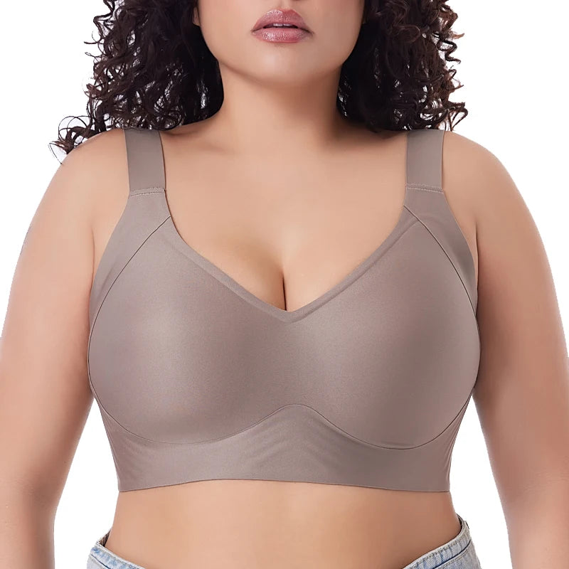 Seamless Wireless Push Up Bra for Women Plus Size