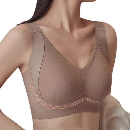Seamless Wireless Push Up Bra With Wide Straps