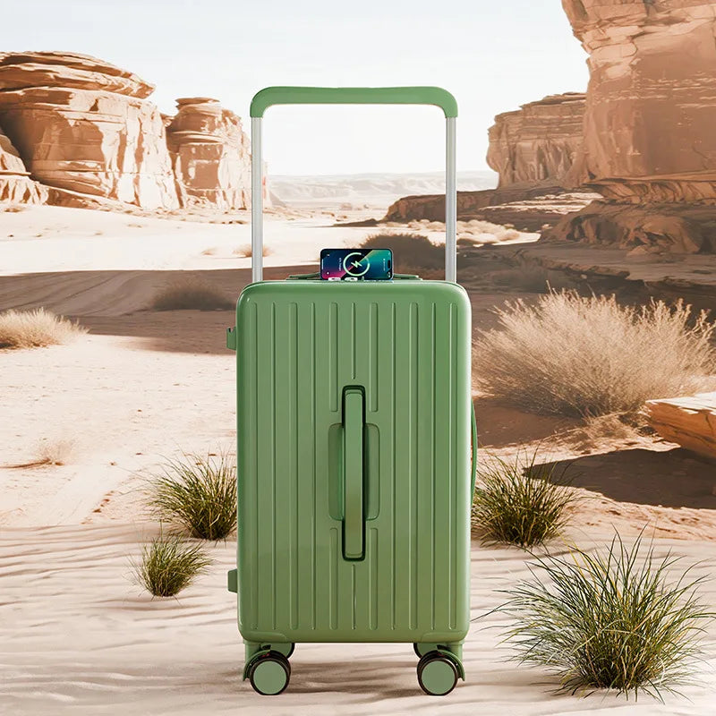Hard Shell Rolling Suitcase With Lock – Large Capacity