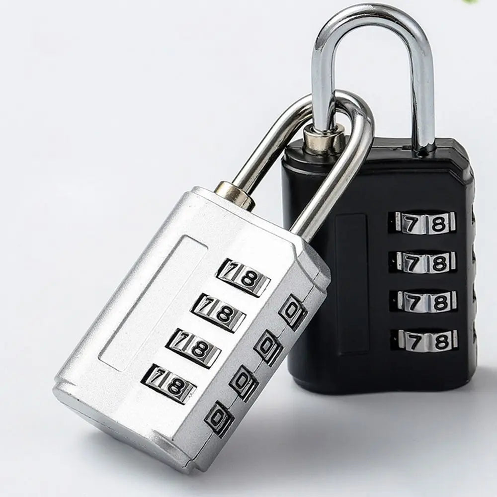 4-Digit Combination Luggage Padlock Zinc Alloy Security