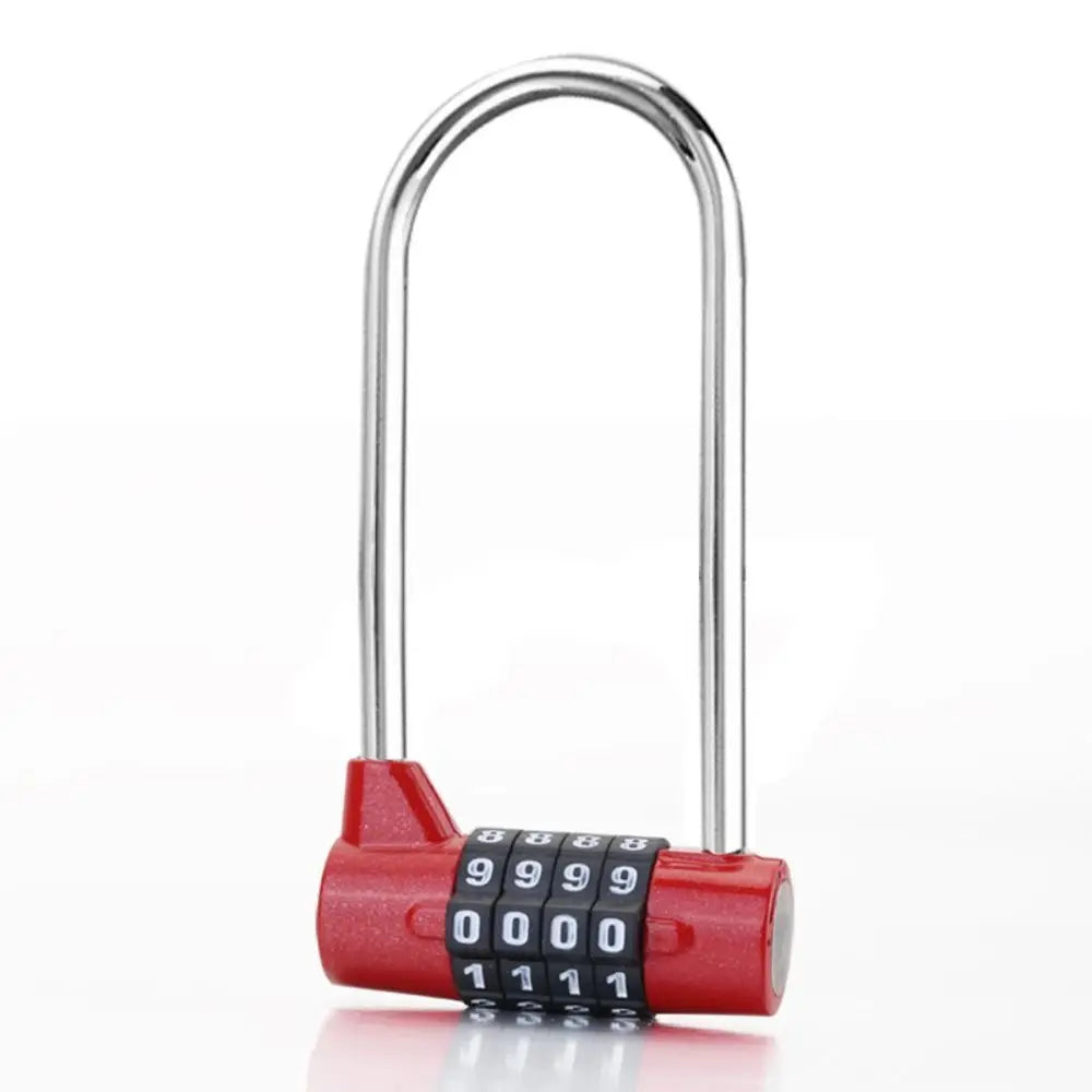 4-Digit Combination Padlock With Long Shackle For Luggage