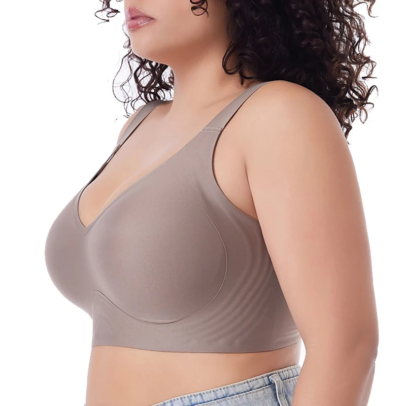 Seamless Wireless Push Up Bra for Women Plus Size