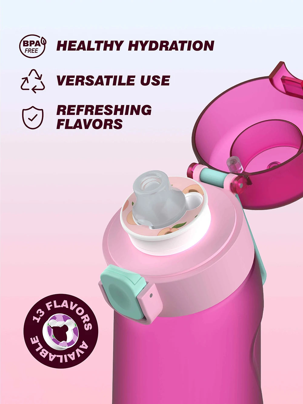 Air Flavor Sport Water Bottle With Straw – Leak Proof