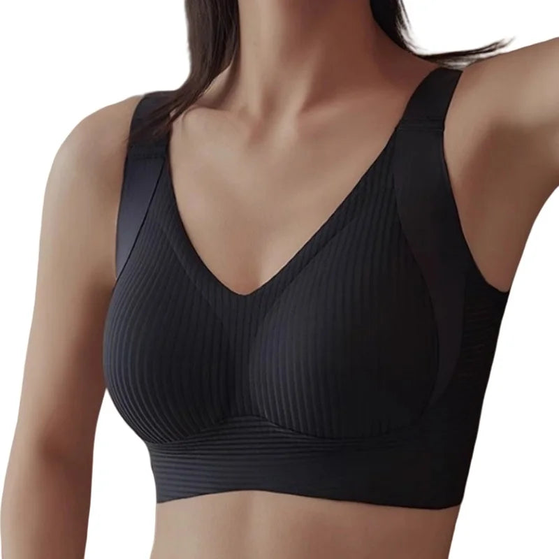 Seamless Wireless Push Up Bra With Wide Straps