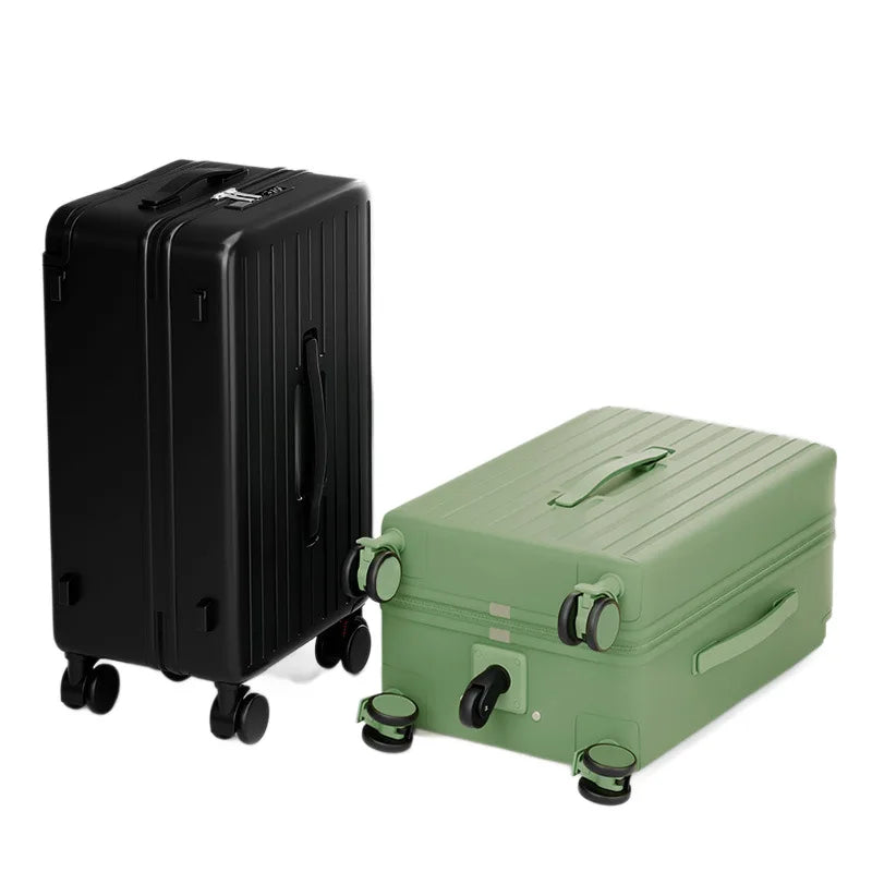 Hard Shell Rolling Suitcase With Lock – Large Capacity