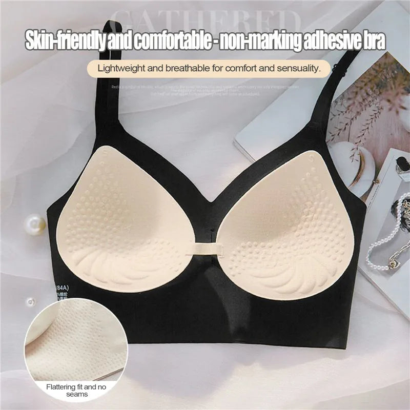 Women’s Deep U Plunge Backless Invisible Push Up Bra