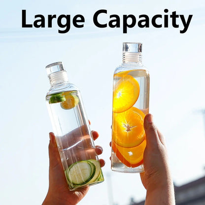 Large Glass Water Bottle With Lid – Multi-Purpose Cup
