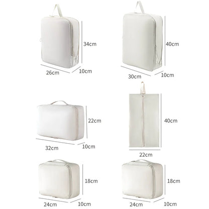 6-Piece Travel Compression Packing Cubes Set for Luggage