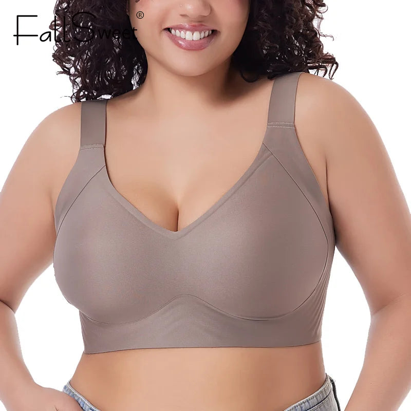 Seamless Wireless Push Up Bra for Women Plus Size