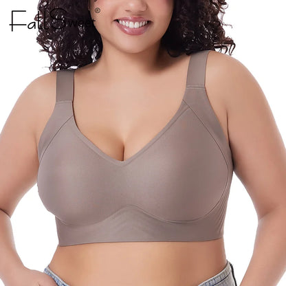 Seamless Wireless Push Up Bra for Women Plus Size