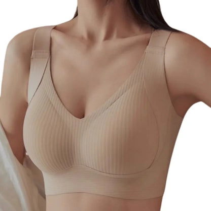 Seamless Wireless Push Up Bra With Wide Straps