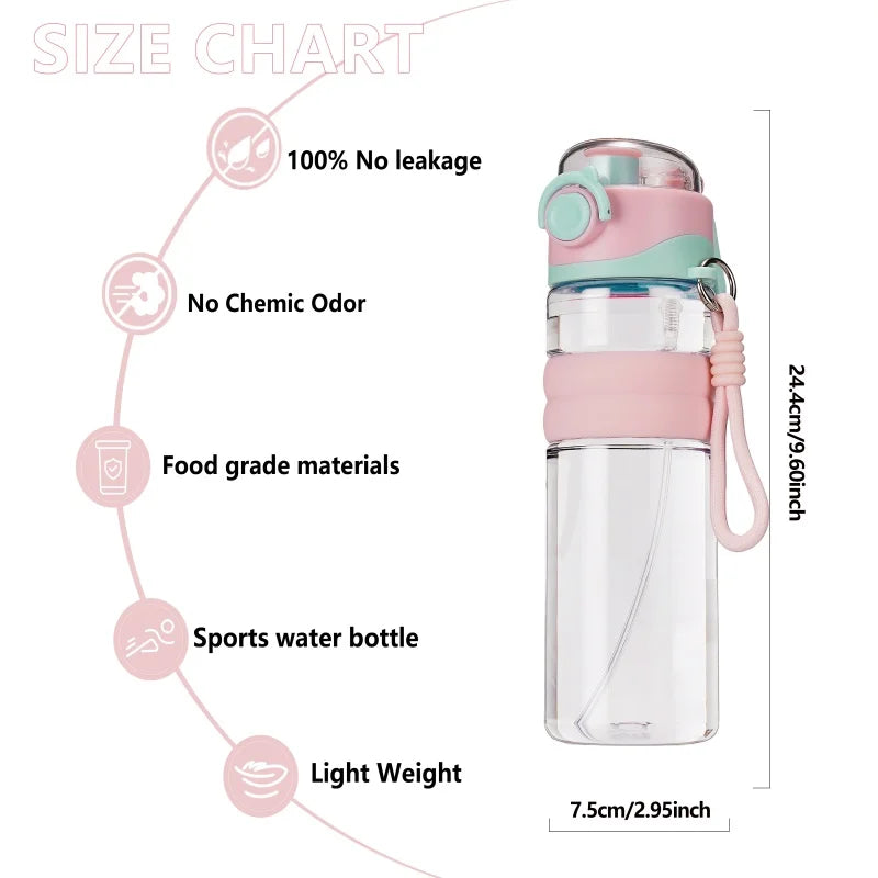 800 ml Sports Spray Water Bottle – Leak-Proof & Portable