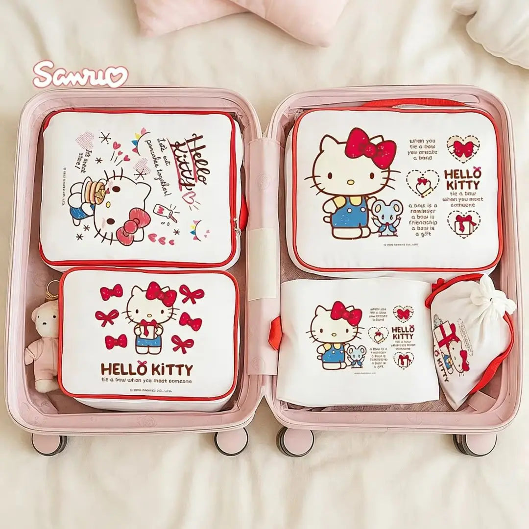 Hello Kitty Travel Packing Cubes Set – Waterproof Storage