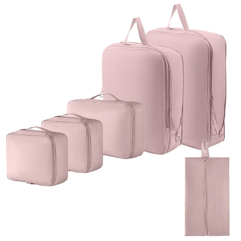 6-Piece Travel Compression Packing Cubes Set for Luggage