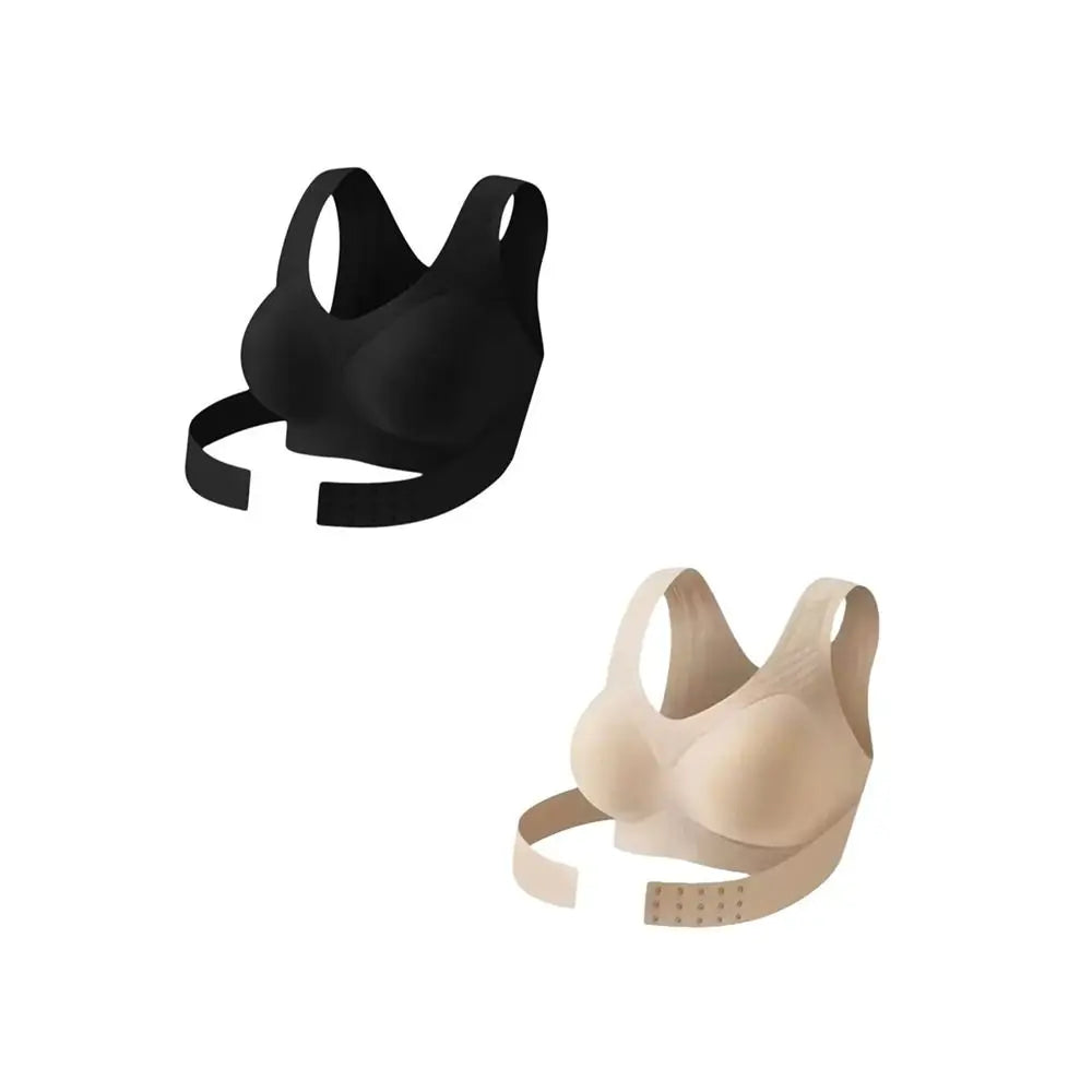 Seamless Wireless Push Up Bra With Cross Back Support