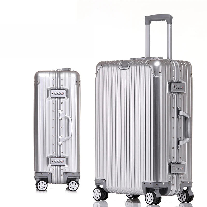 Aluminum Luggage Suitcase with TSA Lock and Spinner Wheels