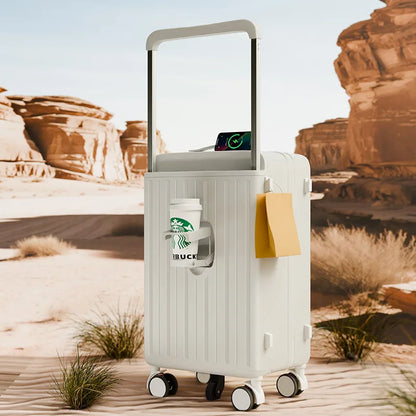 Hard Shell Rolling Suitcase With Lock – Large Capacity
