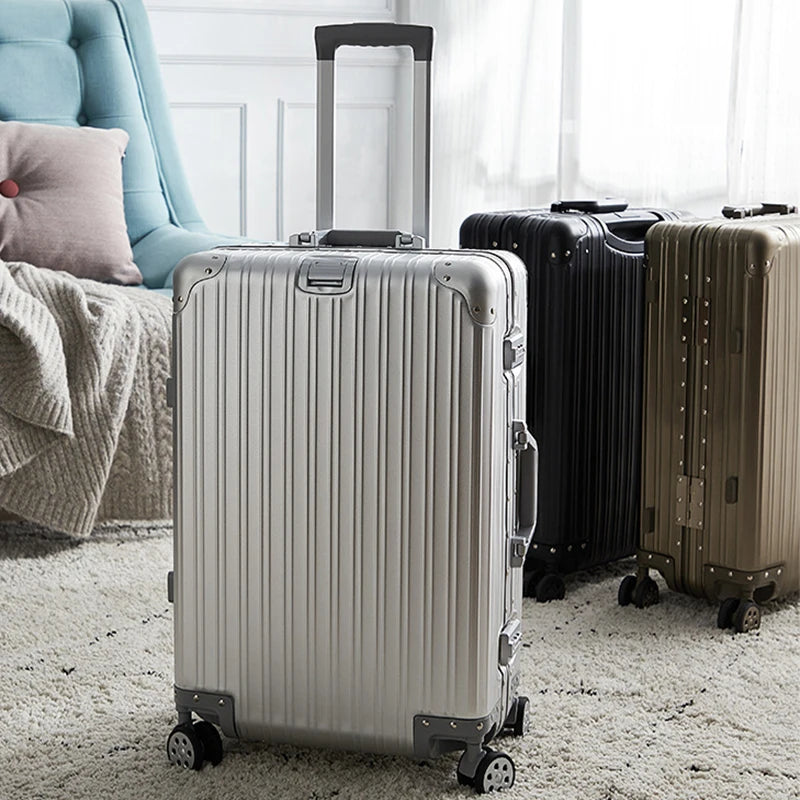 Aluminum Luggage Suitcase with TSA Lock and Spinner Wheels