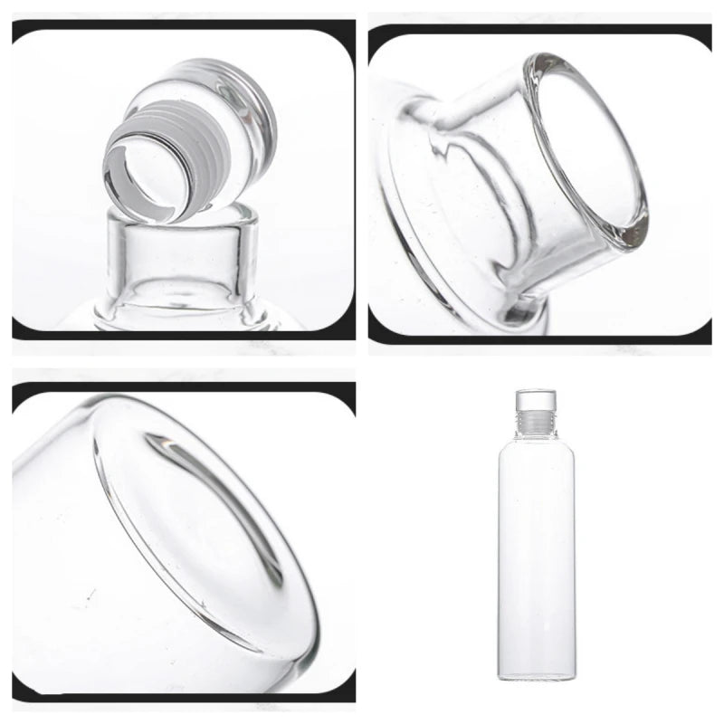 Large Glass Water Bottle With Lid – Multi-Purpose Cup