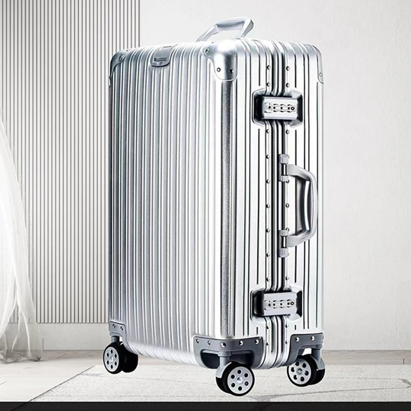 Aluminum Luggage Suitcase with TSA Lock and Spinner Wheels