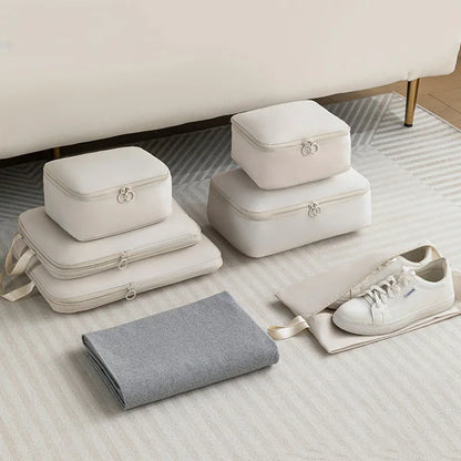 6-Piece Travel Compression Packing Cubes Set for Luggage
