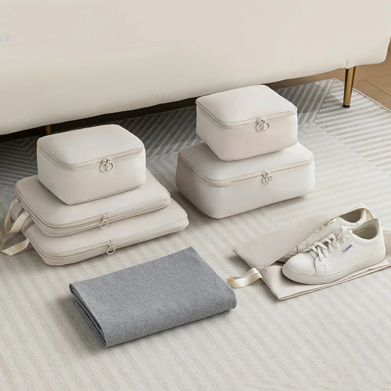 6-Piece Travel Compression Packing Cubes Set for Luggage