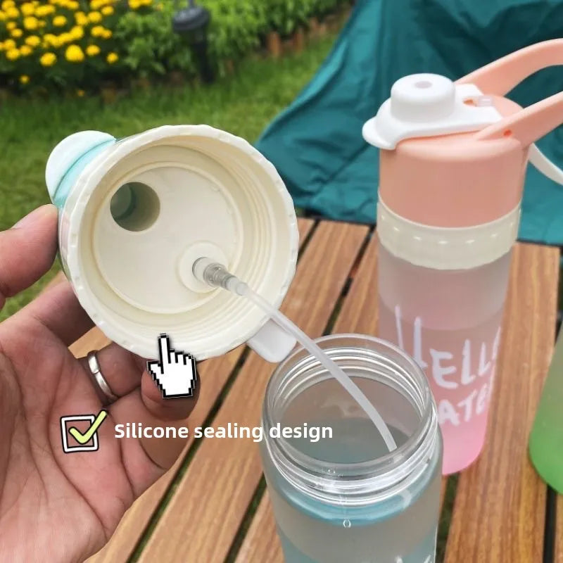 650ml Sports Spray Water Bottle BPA-Free Leak-Resistant