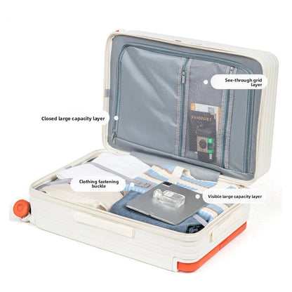 ABS Spinner Carry-On Suitcase With Cup Holder Lock
