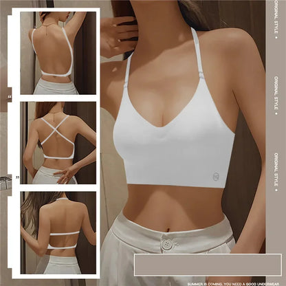 Women’s Deep U Plunge Backless Invisible Push Up Bra